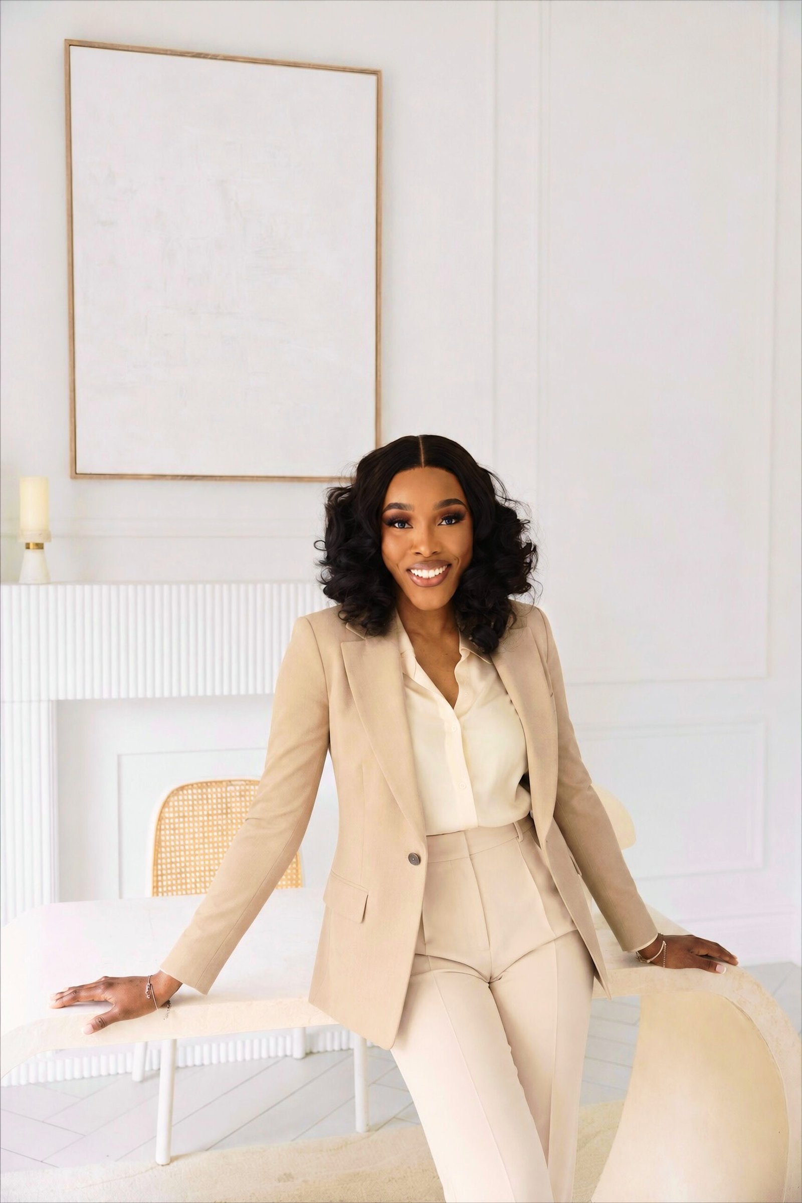 Structured Books founder Tracy Jimoh-Zuberu in a warm, light-filled studio